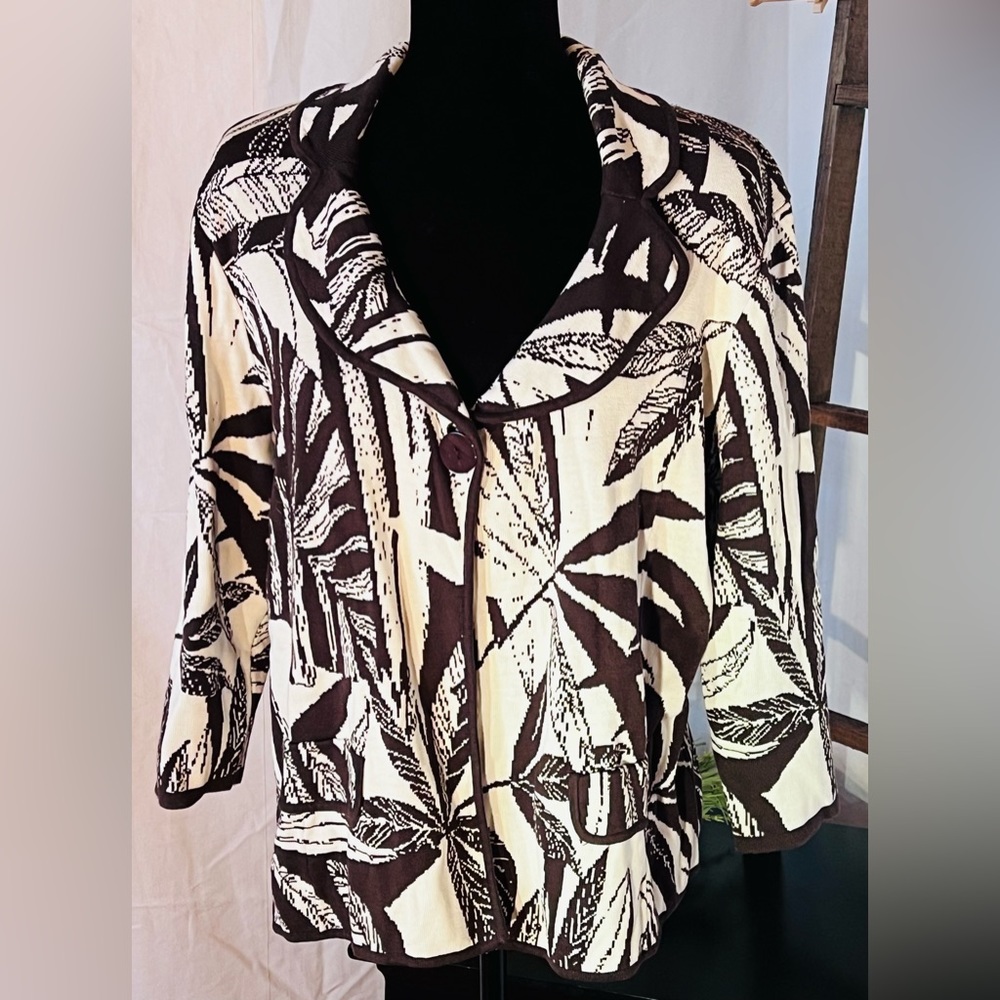 Chicos brown and cream sweater, size 3